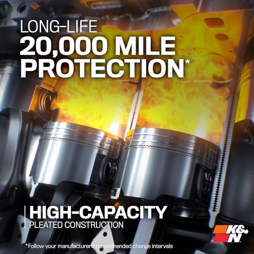 K&N Oil Filter: 20,000 Mile Engine Protection, High Efficiency, HP-7020