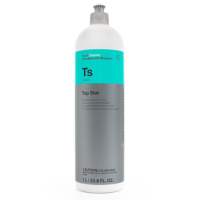KOCHCHEMIE TS - Top Star - Interior Plastic and Vinyl Conditioner, UV Protection, Interior Plastic, Dash, Vinyl & Leather, Like New OEM Finish (1 Liter)