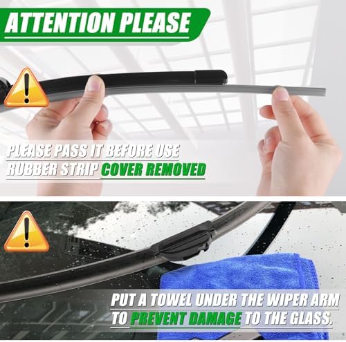 Windshield Wiper Blades compatible with 2013-2018 Hyundai Santa Fe/Fe XL