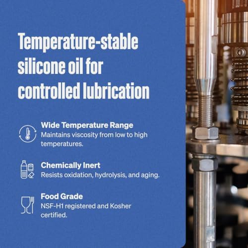 Super Lube 56101 Synthetic Silicone Oil 100 cSt, 1 gal Bottle, Translucent Clear