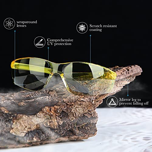 Queekay 24 Pairs Safety Glasses Multi Color Safety Goggles