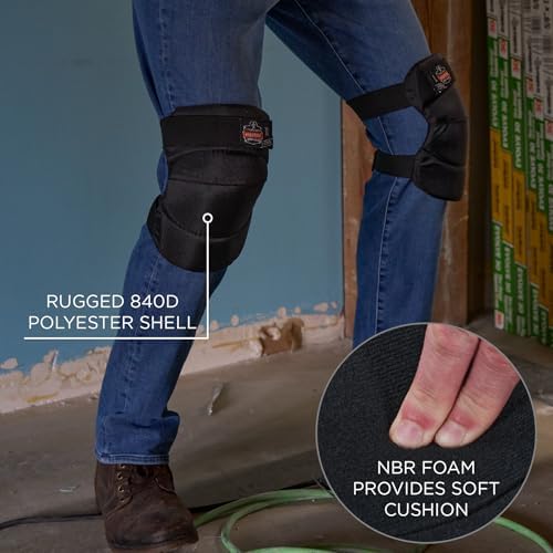 Ergodyne ProFlex 230HL Wide Soft Cap Knee Pad, Black