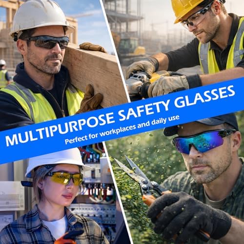 OXG Work Safety Glasses for Men Women, ANSI Z87.1 UV Protection