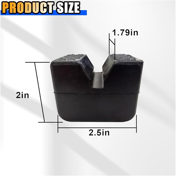 Jack Pad Adapter, Rubber Floor Jack Stand Pads, Universal Heavy Duty Slotted Frame Rail Pinch Weld Protector (2Pcs)