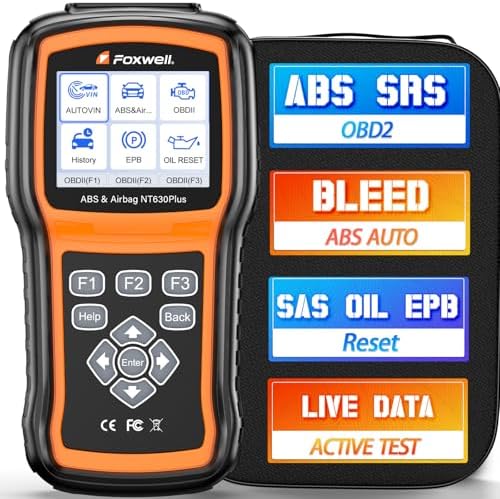 FOXWELL NT630 Plus ABS/SRS OBD2 Scanner, ABS Auto Bleed, Oil EPB SAS Resets