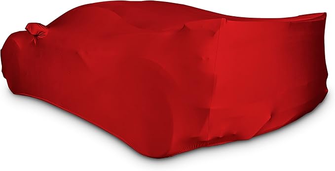 SR1 Performance USA Ultraguard Corvette Car Cover Custom Fit for C8 Corvette (2020-2026) – Indoor Stretch Satin Dust Protection, Soft Breathable Snug Fit (Red)