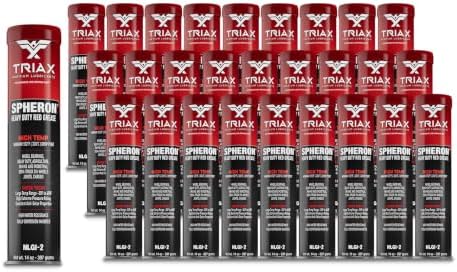 TRIAX Spheron High Temp Wheel Bearing Grease, Tacky Lithium Complex, Heavy Duty Waterproof (14 Oz Tube - 30 Pack)