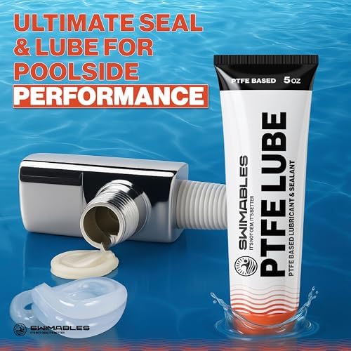 Swimables 5 oz Pool PTFE Lube - PTFE-Based Sealant for Pool o Ring Lube, Gaskets & Pools Equipment - Long Lasting Magic Lubes for Pools Filter Lubes, Spa Pumps - Waterproof & Non-Melting, 4 Pack