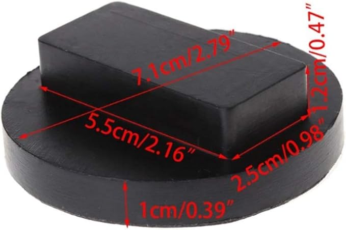 Universal Jack Pad for BMW and Mini Slotted Rubber Jack Pad Frame Rail Protector Jack Black (2 pcs)
