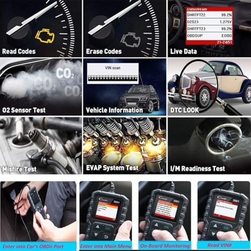 LAUNCH Creader 3001 OBD2 Scanner, Check Engine Code Reader, Lifetime Update