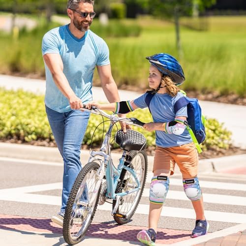 BOSONER Kids/Youth Knee Pad Elbow Pads for Roller Skates Cycling BMX Bike Skateboard Inline Rollerblading, Skating Skatings Scooter Riding Sports