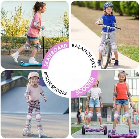 BOSONER Kids/Youth Knee Pad Elbow Pads for Roller Skates Cycling BMX Bike Skateboard Inline Rollerblading, Skating Skatings Scooter Riding Sports
