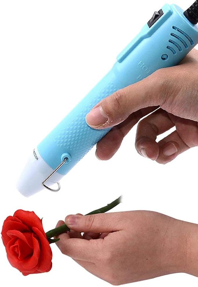 mofa Heat gun,Mini Hot Air Gun Tools Shrink Pen with Stand For DIY Embossing And Drying Paint Multi-Purpose Electric Heating Nozzle 150W 110V (Blue)