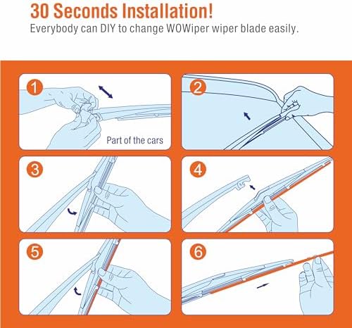 Rear Wiper Blade 12 inch (12-K), CLICK AND GO for Hyundai Tucson 2015 2014 2013 2012 2011 2010 /KIA Sportage 2015 2014 2013 2012 2011 Back Windshield Wiper Blade For My Car +More