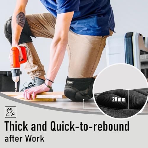 COOLJOB Men Women Knee Pads for Gardening Work Floor Cleaning with Foam Pad