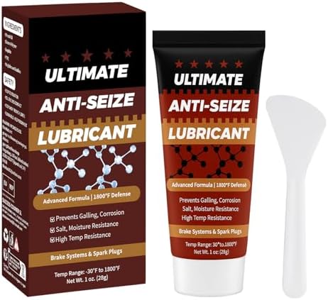 Copper Anti-Seize Thread Lubricant Spark Plug Antiseize Grease Compound for Automotive, Bolts and Nuts | High Temp Brake Parts Lubricant Grease Prevents Rust, Corrosion, Seizing - 1oz Tube (1-Pack)