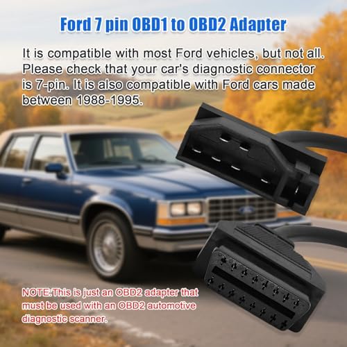 OBD Adapter for Ford 7 Pin Obd1 to OBD2 16 Pin Cable Connector