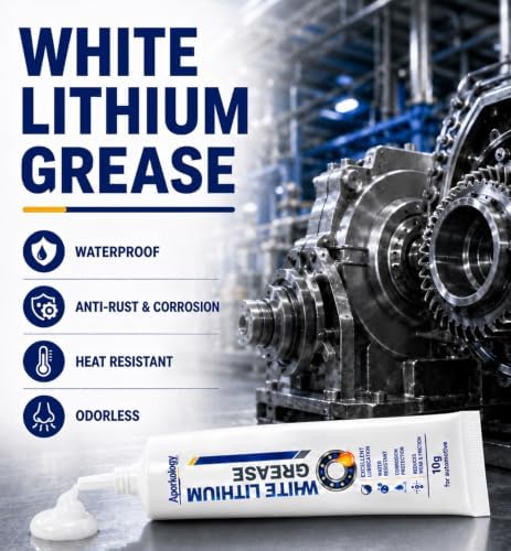White Lithium Grease, 3PSC*10g Garage Door Lubricant with Brush