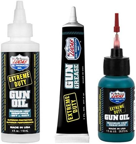 Prompt Lucas Extreme Duty 4oz Gun Oil 10877 - Grease Tube 10889 - Needle Oiler 10875