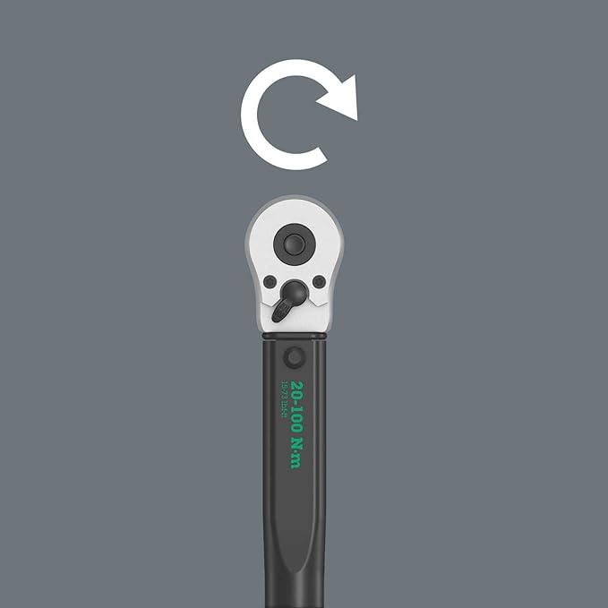 Wera 05075621001 Click-Torque C 2 Torque Wrench with Reversible Ratchet, 20-100 Nm, 1/2" x 20-100 Nm