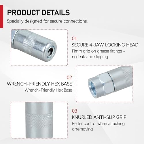 NyxVeil 49-16-2649 Grease Gun Coupler for Milwau-kee M-12 M-18