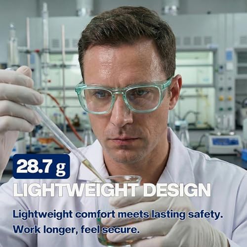 MORK&SUKY Safety Glasses, Stylish Goggles With No Fog Lense, Alternatives To Regular Protective Eyewear For Lab and Nursing.