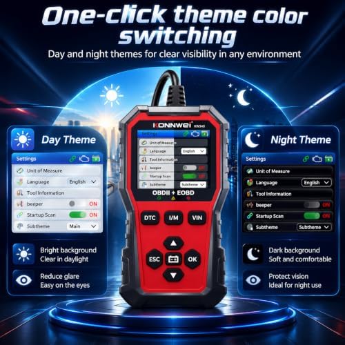 KONNWEI KW340 Upgraded OBD2 Scanner Diagnostic Tool, for Check Engine Light