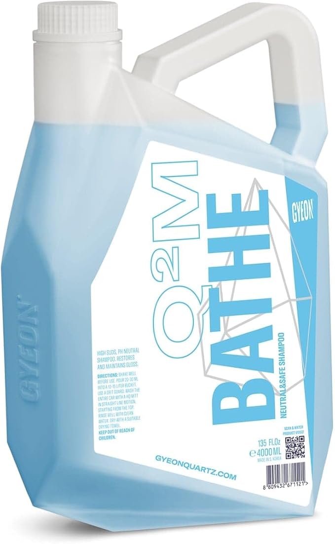 Gyeon Bathe Ceramic‑Coating Safe Car Wash Shampoo Highly Lubricated Foam Wash Soap for Paint Sealant and Coating Maintenance Professional Scratch Reduction Shine Enhancement