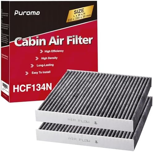 Puroma 2 Cabin Air Filter Activated Carbon for CP134 CF10134 Honda Acura