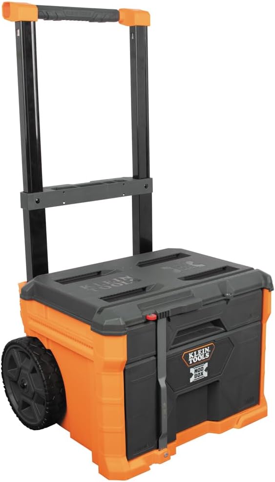 Klein Tools 54801MB MODbox Rolling Drawer Tool Box, Heavy-Duty Double Drawer Tool Organizer, Deep Stackable Set