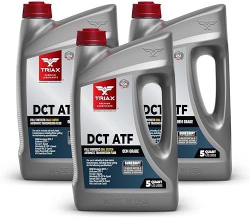 TRIAX DCT ATF - Full Synthetic Dual Clutch Automatic Transmission Fluid - OEM Grade - Compatible with Direct Shift Gearboxes and Dual Clutch Transmissions (5 Quart - 3 Pack)