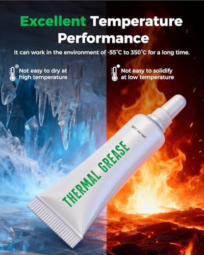 Creality 3D Printer Thermal Grease, 350°C High-Temperature Resistant Paste, Excellent Thermal Conductivity, Non-Conductive, for 3D Printer Hotend/Nozzle, Suitable for All FDM 3D Printer (2 Pack)