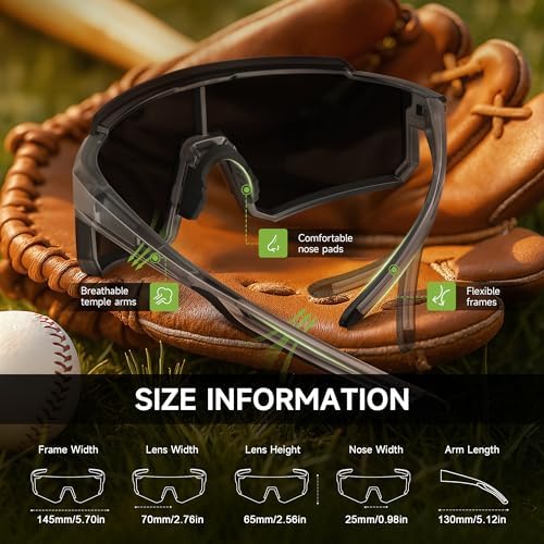 Sports Polarized Sunglasses Men Women for Running Baseball Hiking