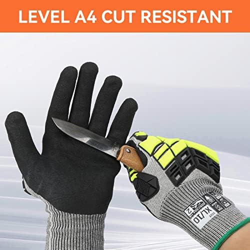 2 Pairs Safety Work Gloves,Impact Gloves for Men Women