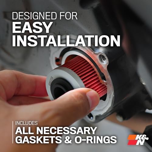 K&N Motorcycle Oil Filter: High Performance, Premium, KN-123