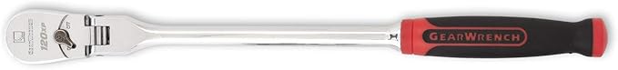 GEARWRENCH 3/8" 120XP Flex Head Teardrop Ratchet with Dual Material Handle, 13-1/2" - 81210P