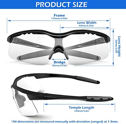 OXG Safety Glasses for Men Women, ANSI Z87 UV Protection Protective Eyewear