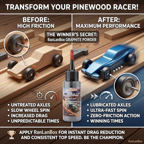 Graphite Powder Lubricant, Dry Lube, Reduces Friction, Increases Speed