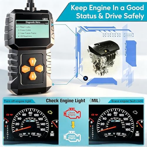OBD2 Scanner Ease Setup Plug-Play: Clear Reset Engine Error Code