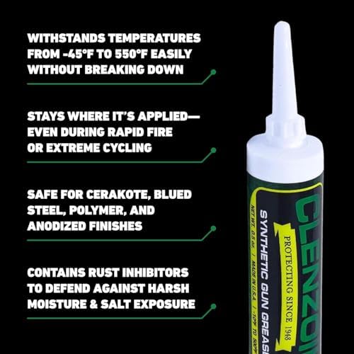 Clenzoil Synthetic Gun Grease Syringe - All Firearms, 0.5 oz (2 Pack)