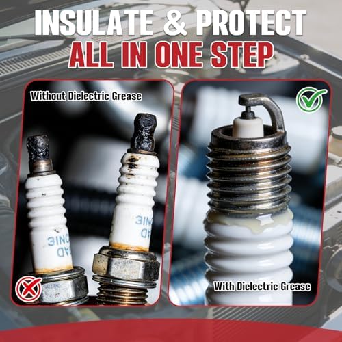 Dielectric Grease & Electrical Insulator High Temperature & Waterproof Insulating Lubricant for Spark Plugs, Battery Terminals, Sensors, Prevent Voltage Leakage & Short Circuits