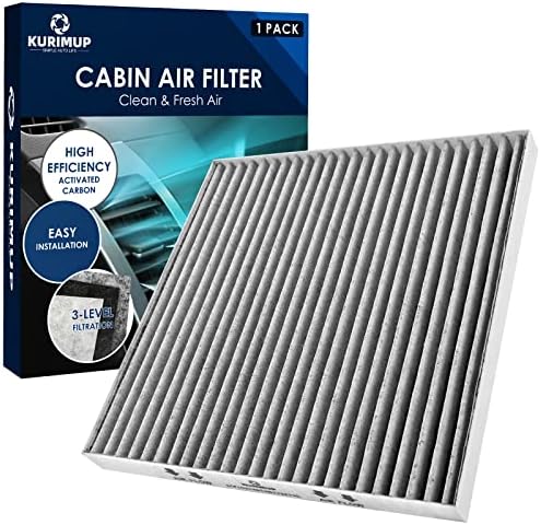 KURIMUP Premium Cabin Air Filter with Activated Carbon,Replacement for CF10374(CP374), Fit for Toyota Tacoma (2005-2021)/Dodge Dart (2013-2016)/Pontiac Vibe (2003-2008).
