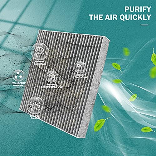 Cabin Air Filter Replacement for CF10709 FD709 CP709 Hyundai Kia Accent Genesis Coupe Tucson Veloste Forte Rio Sportage with Activated Carbon
