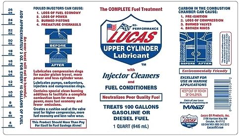 Lucas Oil Fuel Treatment, 1 Quart | Pack of 2