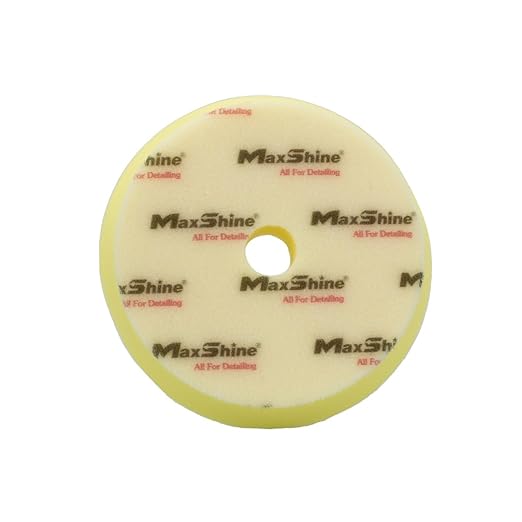 Maxshine 5” Universal High Pro Polishing Foam Pad – Compatible with DA & Rotary Polishers – Professional Detailing Pad for Swirl Removal & Gloss Clarity – Washable & Reusable – Hook & Loop Backing