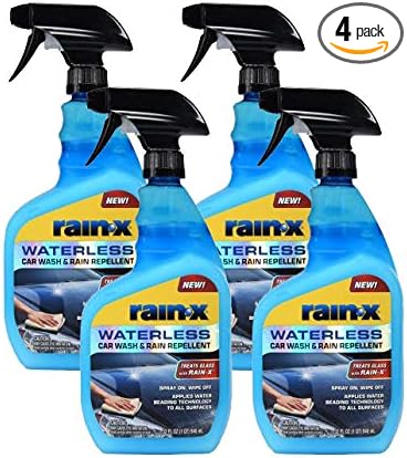Rain-X 620100-4PK Waterless Car Wash & Rain Repellent, 23 oz. (Pack of 4)
