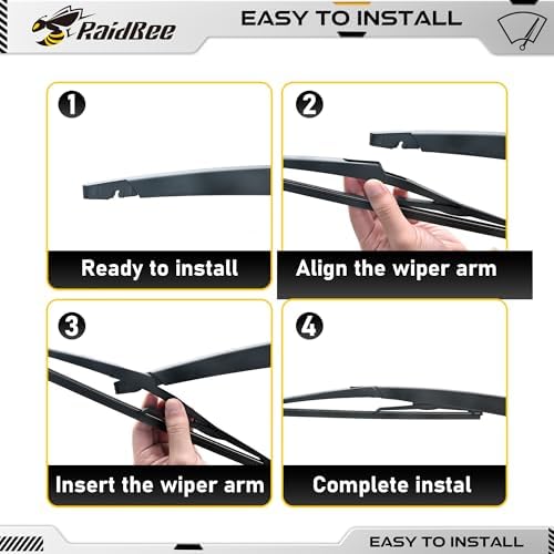 Rear Wiper Blade 12 inch, OEM Replacement for Nissan Rouge 2008-2025 Qashqai 17-23 Pathfinder 13-19 Kicks 18-24 Juke 11-17 Jeep Wrangler 07-18 +More Rear Windshield Wiper(H301/12-J)