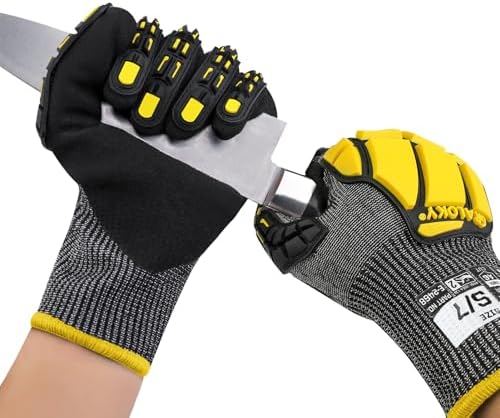 Safety Work Gloves Men Women, ANSI A6 Cut Resistant Gloves