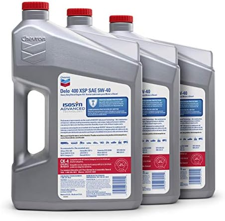 Delo 400 XSP Heavy Duty Full Synthetic Diesel Engine Oil 5W-40, 1 Gallon, Pack of 3