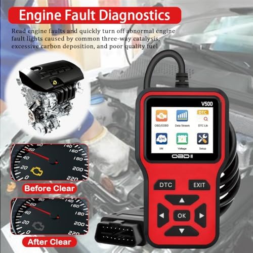 OBD2 Scanner Diagnostic Tool - Check Engine Light Code Scanner Tool with Reset, DTC, Data Stream, I/M Readiness, Car & Truck Scan Tool for All Vehicles Since 1996, escaner automotriz